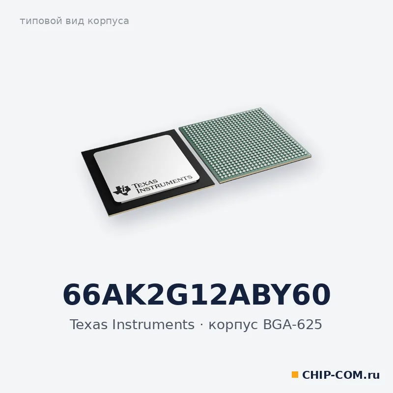 66AK2G12ABY60, корпус BGA-625 (типовой вид)