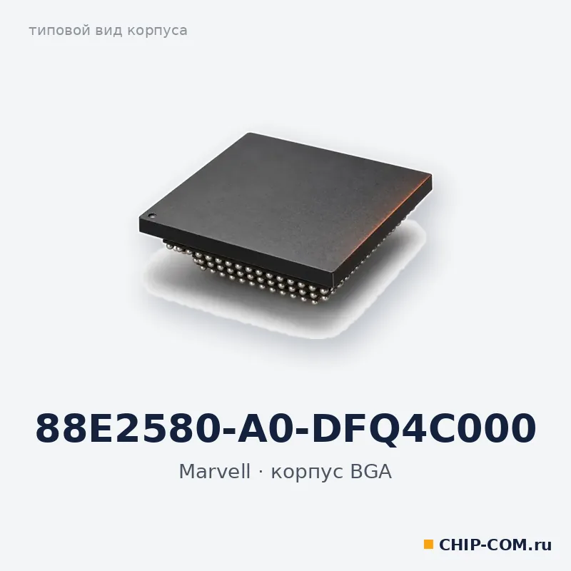 88E2580-A0-DFQ4C000, корпус BGA (типовой вид)