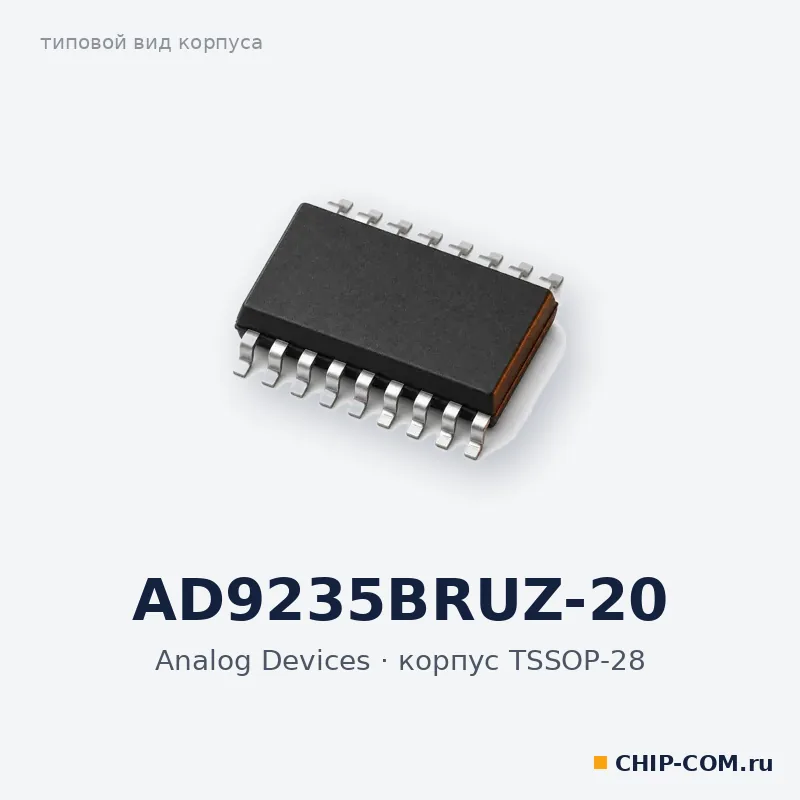 AD9235BRUZ-20, корпус TSSOP-28 (типовой вид)