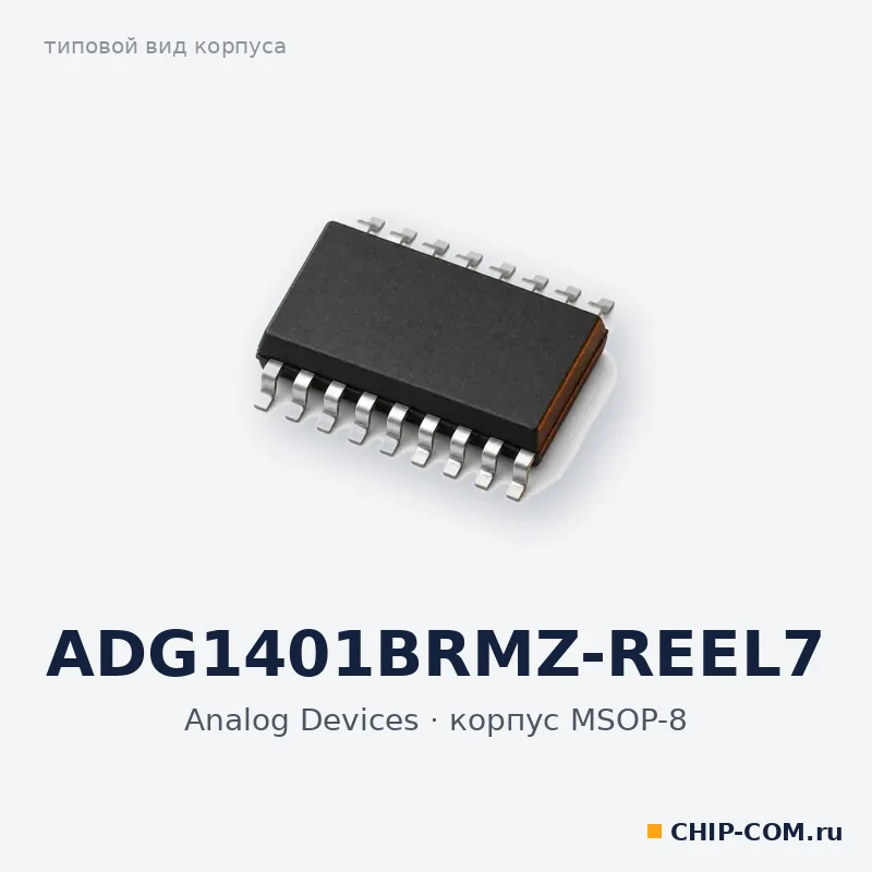 ADG1401BRMZ-REEL7, корпус MSOP-8 (типовой вид)