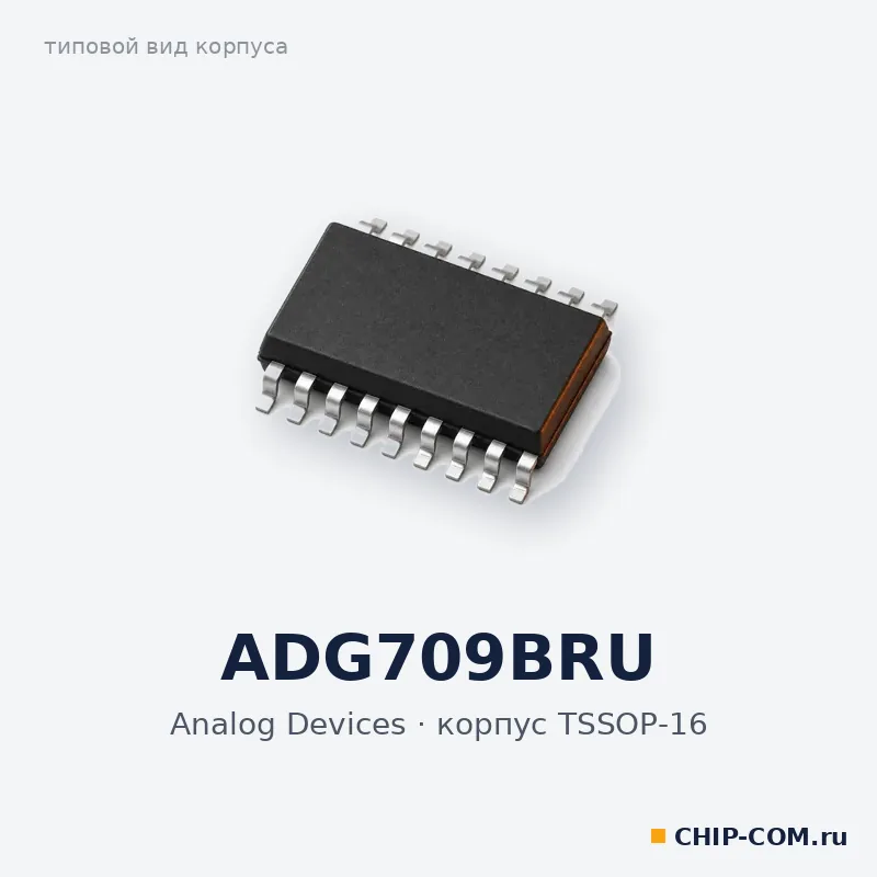 ADG709BRU, корпус TSSOP-16 (типовой вид)