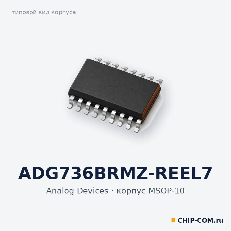 ADG736BRMZ-REEL7, корпус MSOP-10 (типовой вид)