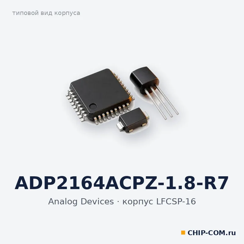 ADP2164ACPZ-1.8-R7, корпус LFCSP-16 (типовой вид)