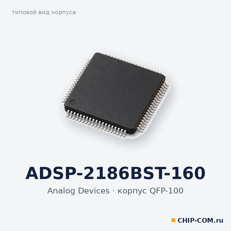 ADSP-2186BST-160, корпус QFP-100 (типовой вид)