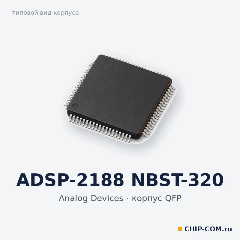 ADSP-2188 NBST-320, корпус QFP (типовой вид)