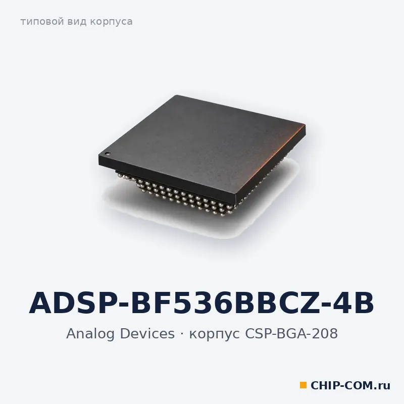 ADSP-BF536BBCZ-4B, корпус CSP-BGA-208 (типовой вид)