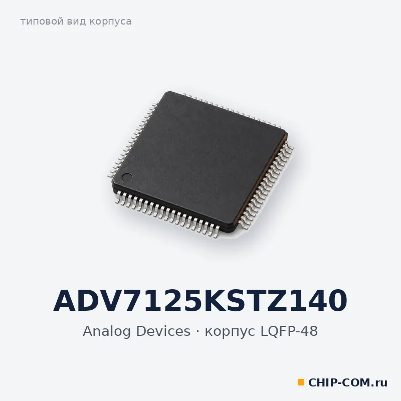 ADV7125KSTZ140, корпус LQFP-48 (типовой вид)