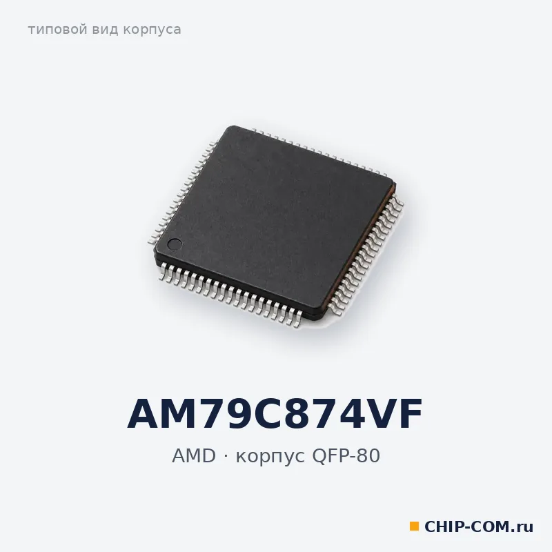 AM79C874VF, корпус QFP-80 (типовой вид)