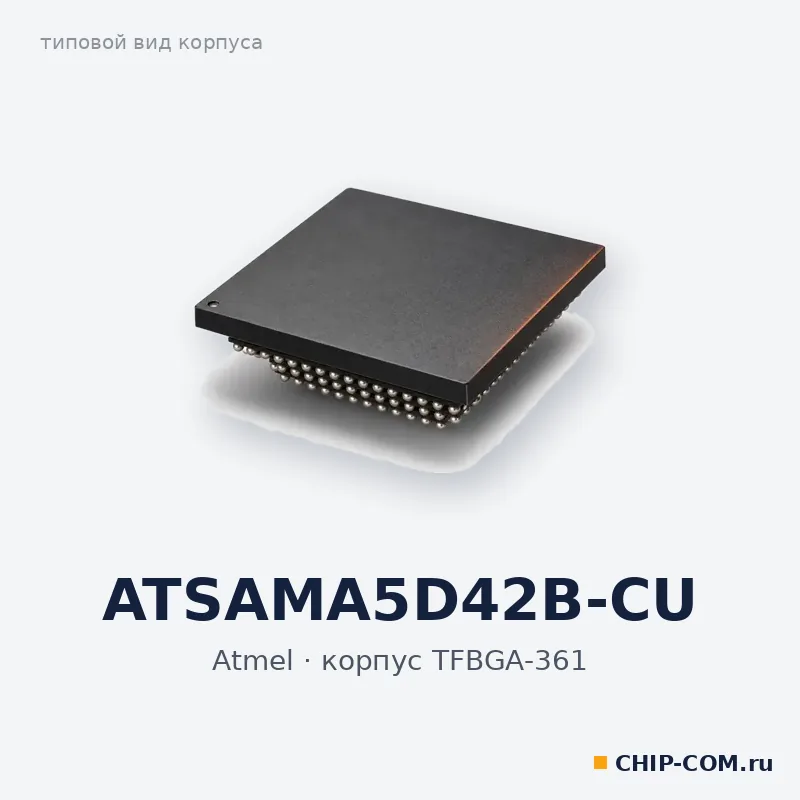 ATSAMA5D42B-CU, корпус TFBGA-361 (типовой вид)