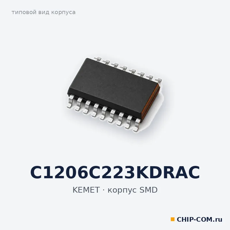 C1206C223KDRAC, корпус SMD (типовой вид)