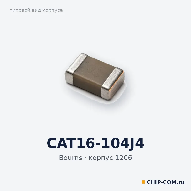 CAT16-104J4, корпус 1206 (типовой вид)