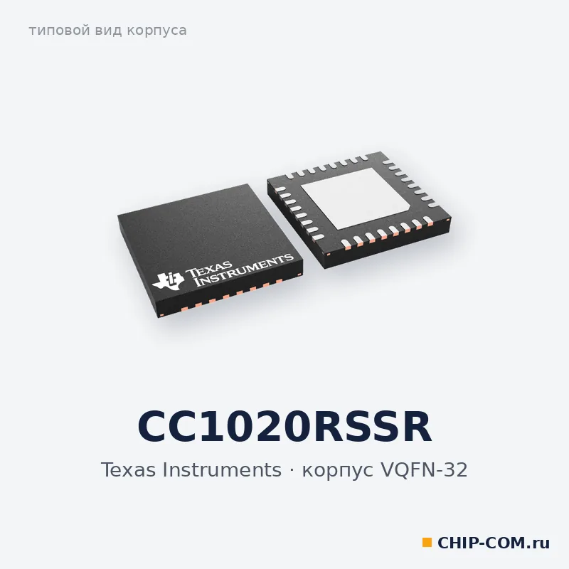 CC1020RSSR, корпус VQFN-32 (типовой вид)