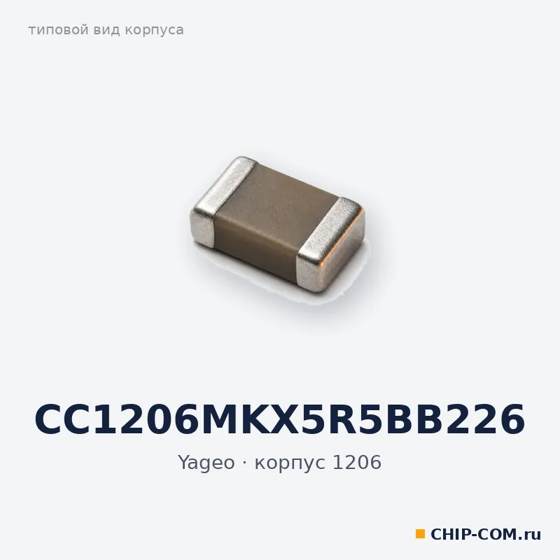 CC1206MKX5R5BB226, корпус 1206 (типовой вид)