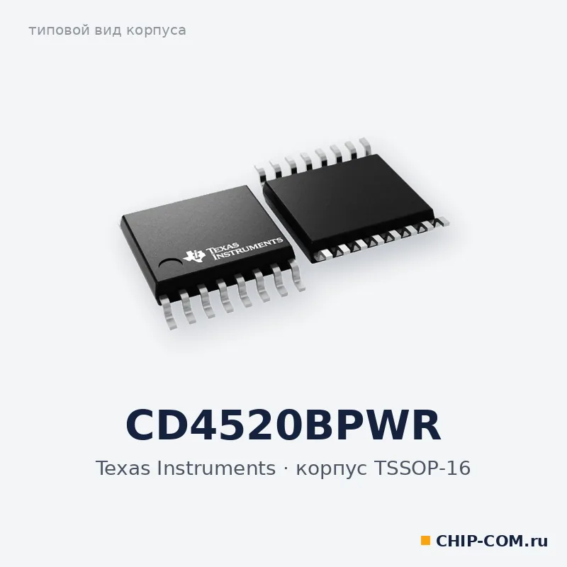 Логическая микросхема CD4520BPWR Texas Instruments