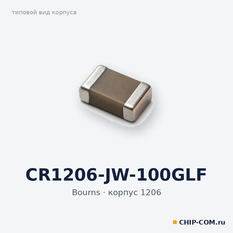CR1206-JW-100GLF, корпус 1206 (типовой вид)