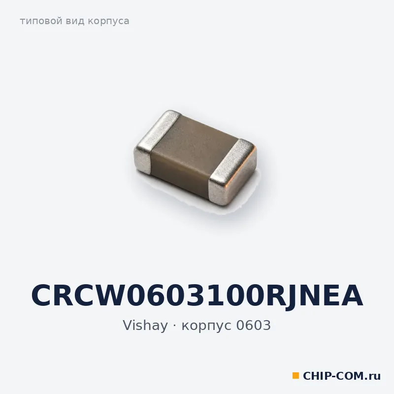 CRCW0603100RJNEA, корпус 0603 (типовой вид)