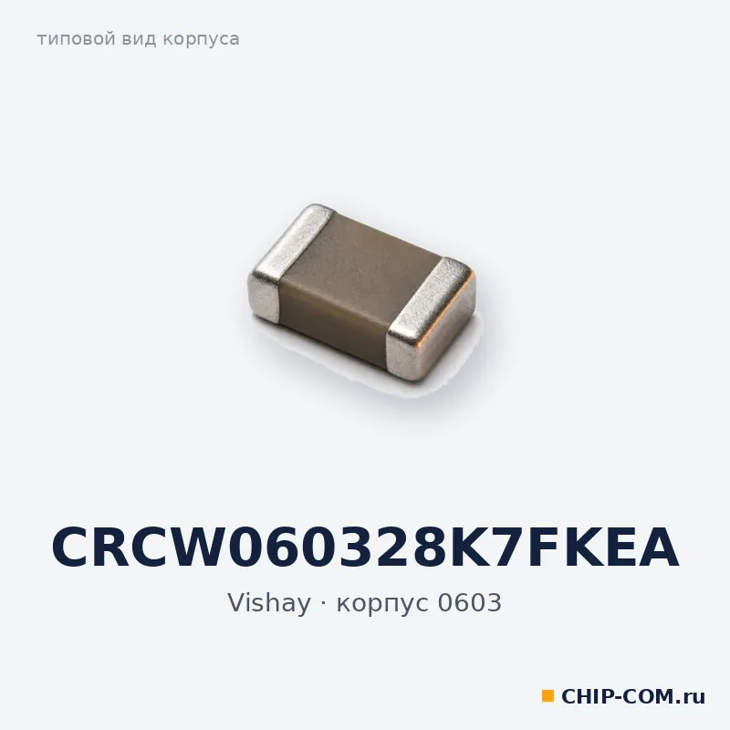 CRCW060328K7FKEA, корпус 0603 (типовой вид)