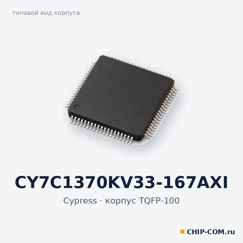 Микросхема памяти SRAM CY7C1370KV33-167AXI Cypress
