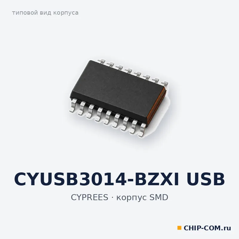 CYUSB3014-BZXI USB, корпус SMD (типовой вид)