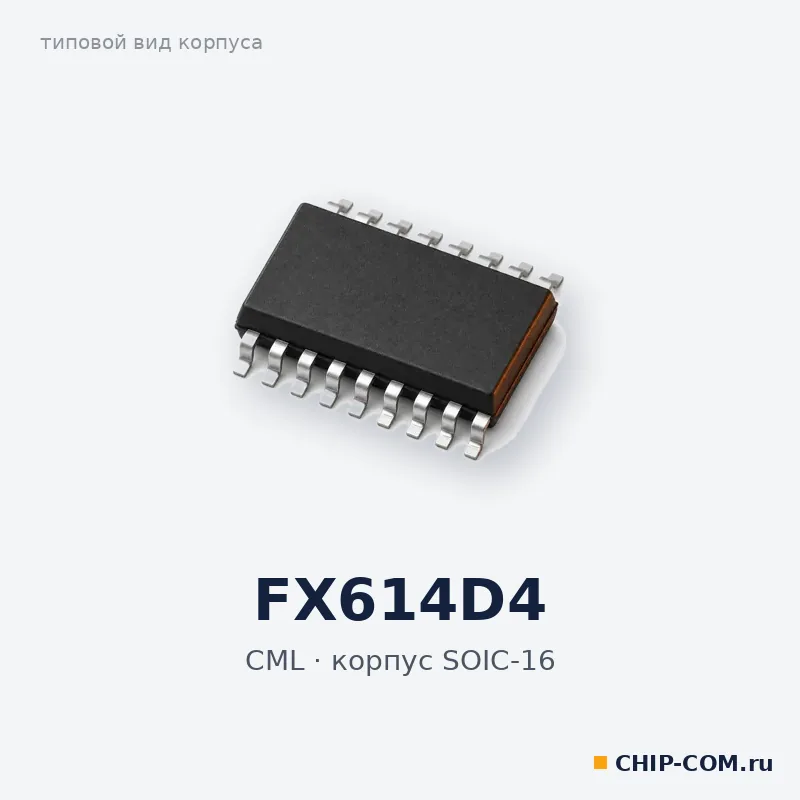 FX614D4, корпус SOIC-16 (типовой вид)