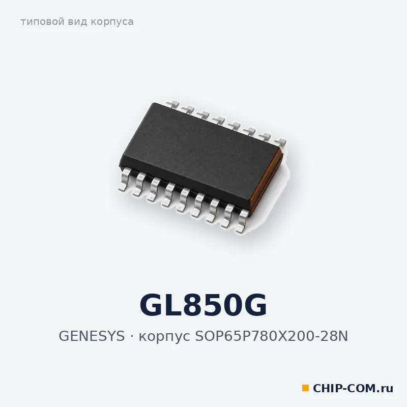 GL850G, корпус SOP65P780X200-28N (типовой вид)