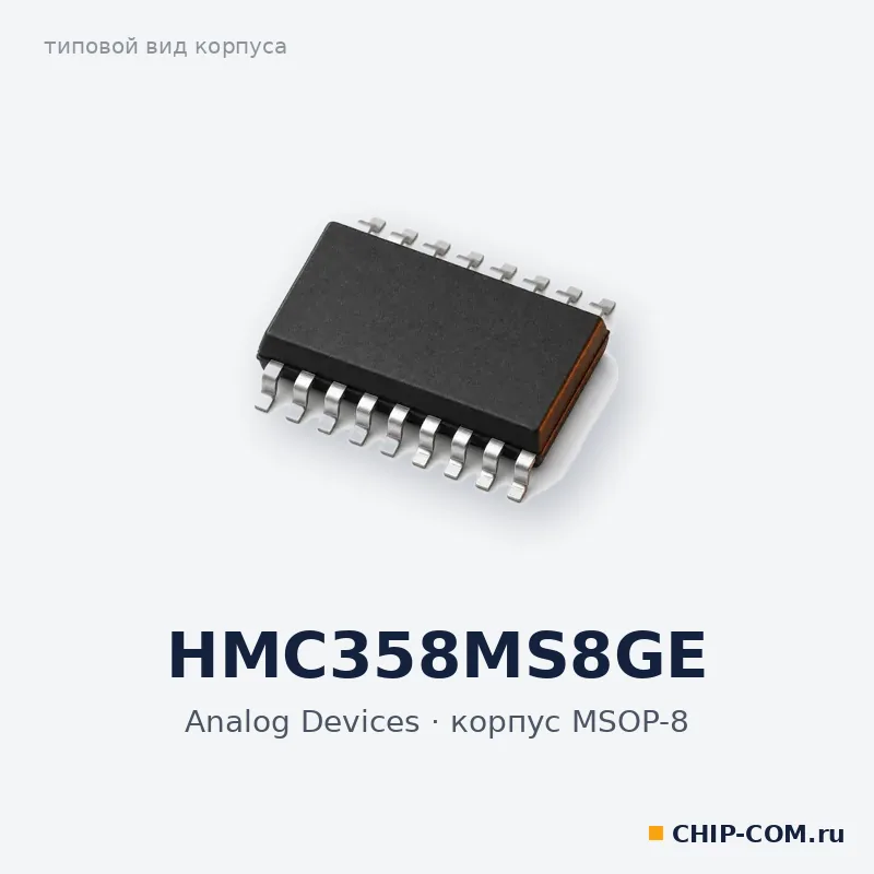 HMC358MS8GE, корпус MSOP-8 (типовой вид)