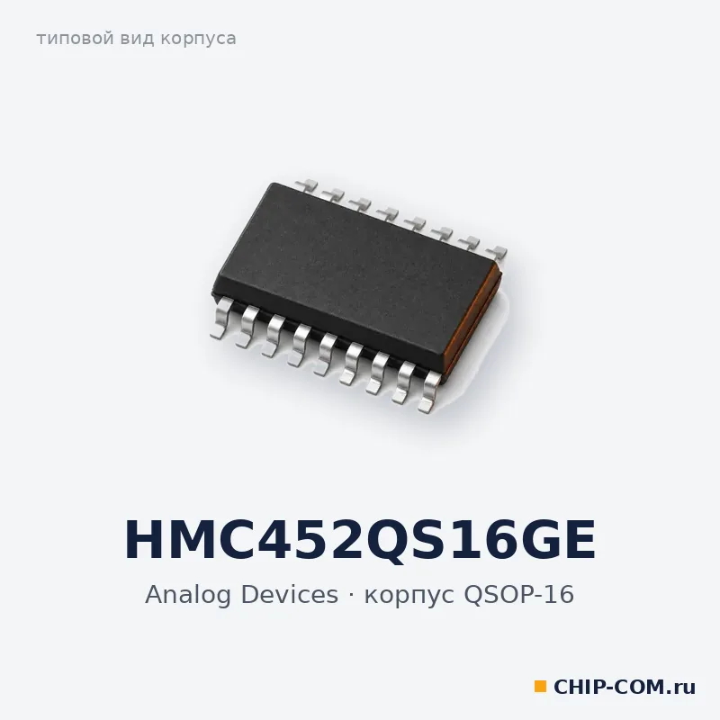 HMC452QS16GE, корпус QSOP-16 (типовой вид)