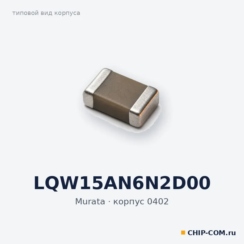LQW15AN6N2D00, корпус 0402 (типовой вид)
