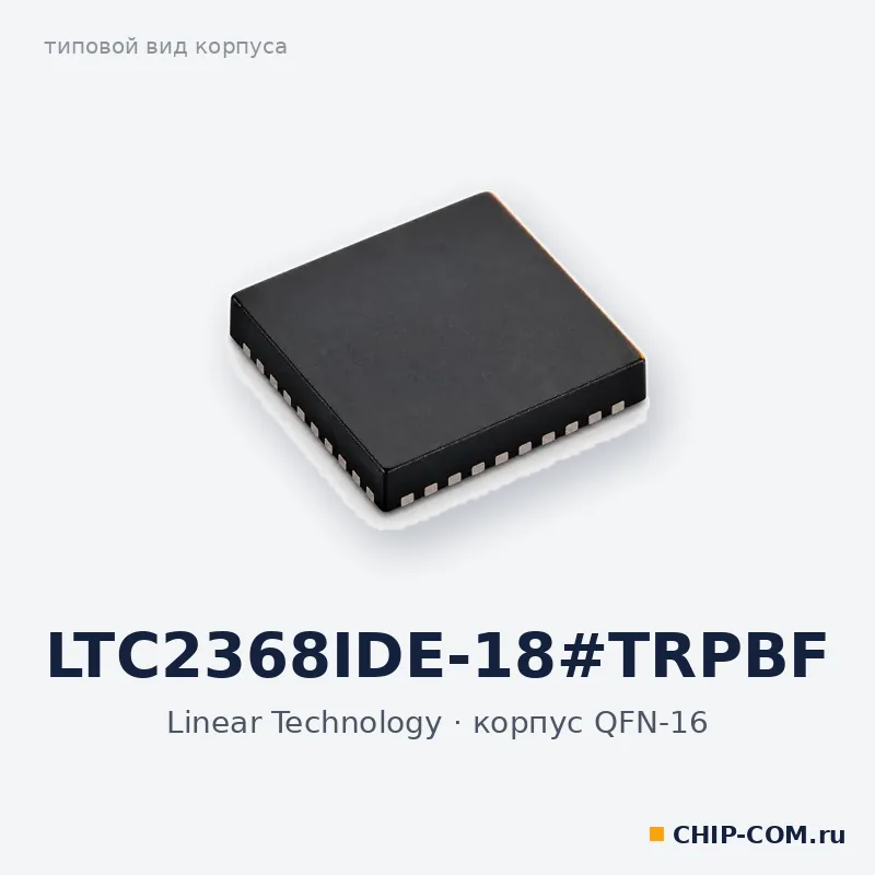 LTC2368IDE-18#TRPBF, корпус QFN-16 (типовой вид)