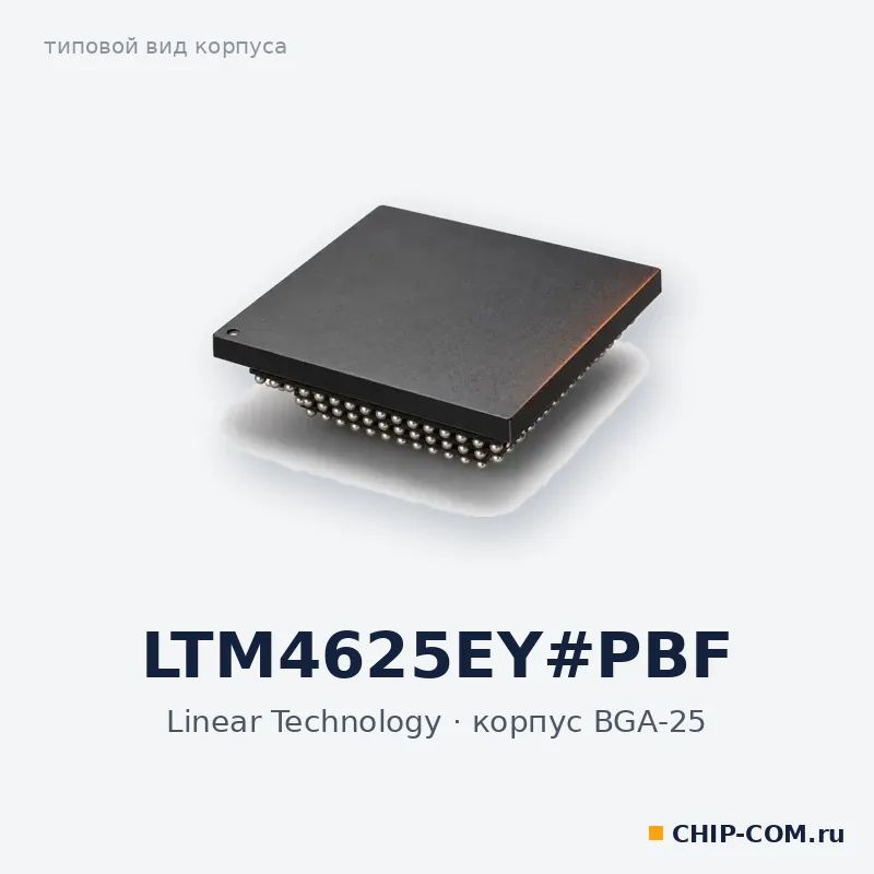 LTM4625EY#PBF, корпус BGA-25 (типовой вид)