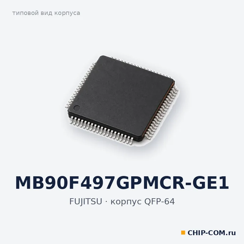 MB90F497GPMCR-GE1, корпус QFP-64 (типовой вид)
