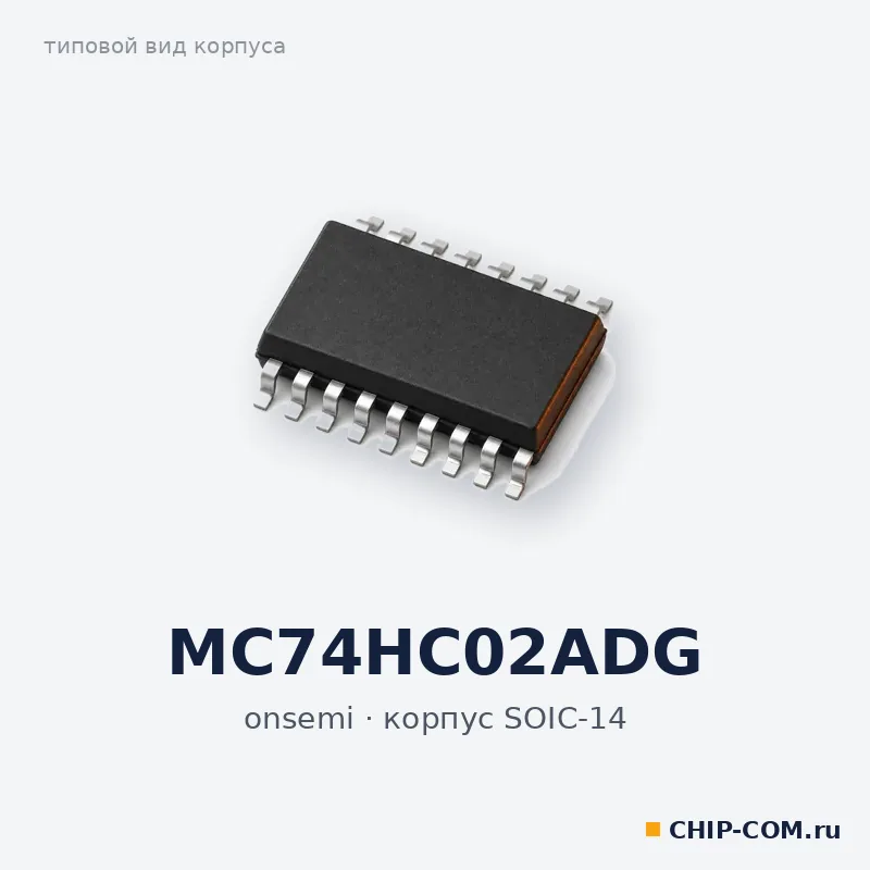 MC74HC02ADG, корпус SOIC-14 (типовой вид)