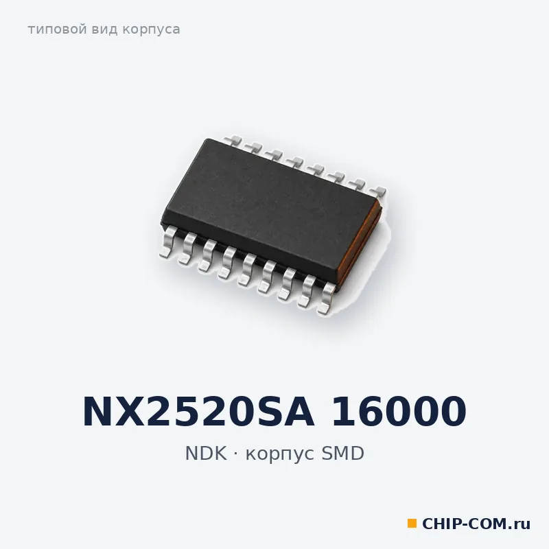 NX2520SA 16000, корпус SMD (типовой вид)