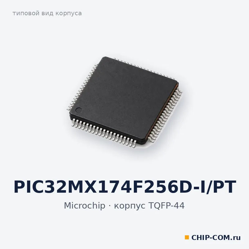 Микроконтроллер PIC32MX174F256D-I/PT Microchip