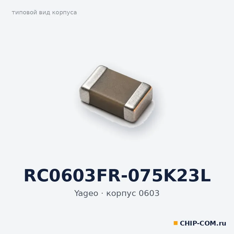 RC0603FR-075K23L, корпус 0603 (типовой вид)