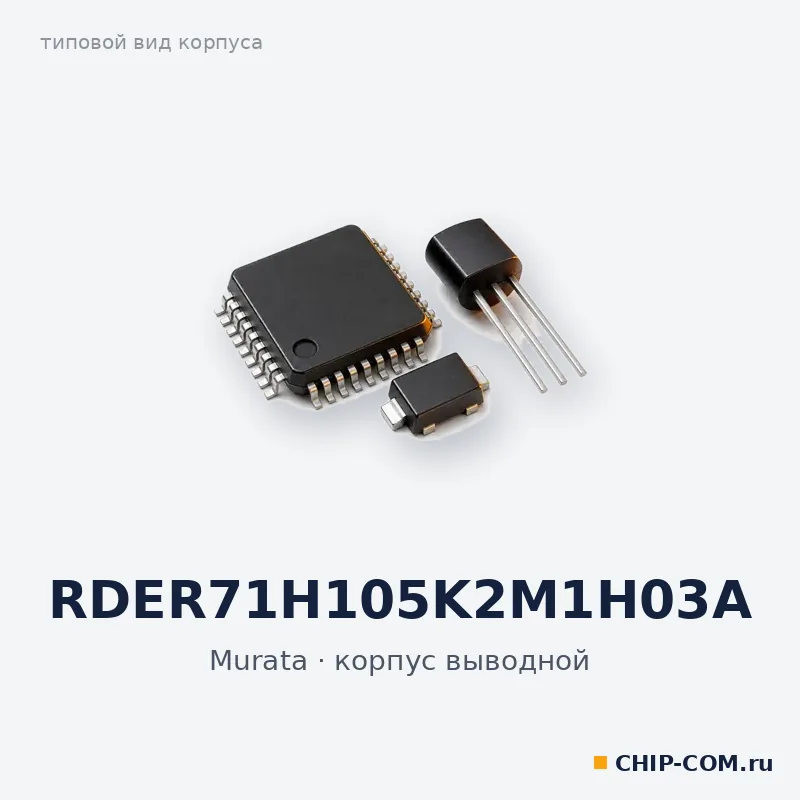 RDER71H105K2M1H03A, корпус выводной (типовой вид)