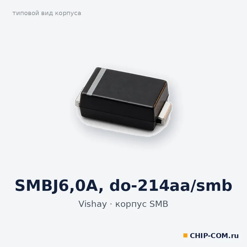 SMBJ6.0A, корпус SMB (типовой вид)