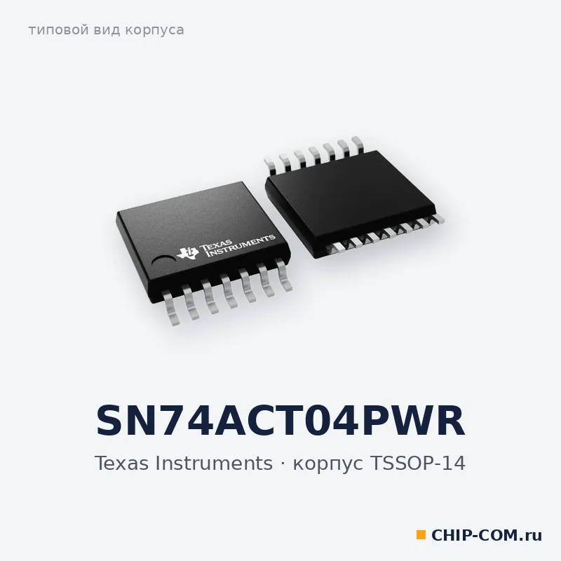 SN74ACT04PWR, корпус TSSOP-14 (типовой вид)