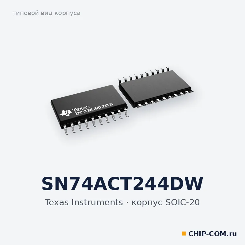 SN74ACT244DW, корпус SOIC-20 (типовой вид)