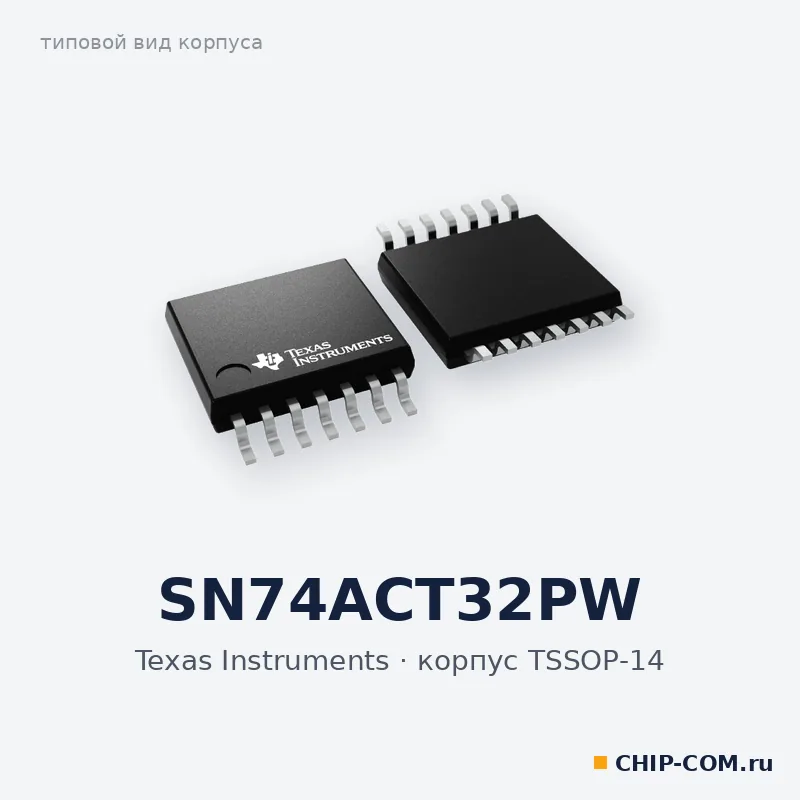 SN74ACT32PW, корпус TSSOP-14 (типовой вид)