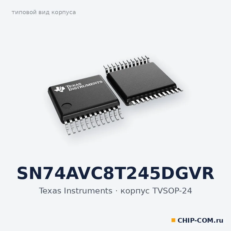 SN74AVC8T245DGVR, корпус TVSOP-24 (типовой вид)