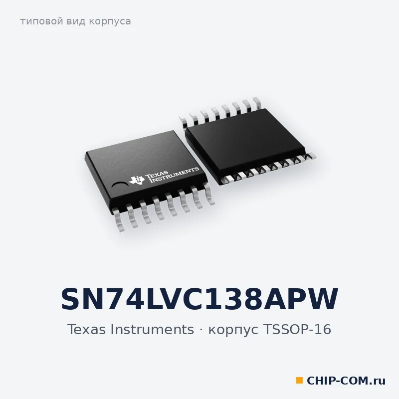 SN74LVC138APW, корпус TSSOP-16 (типовой вид)