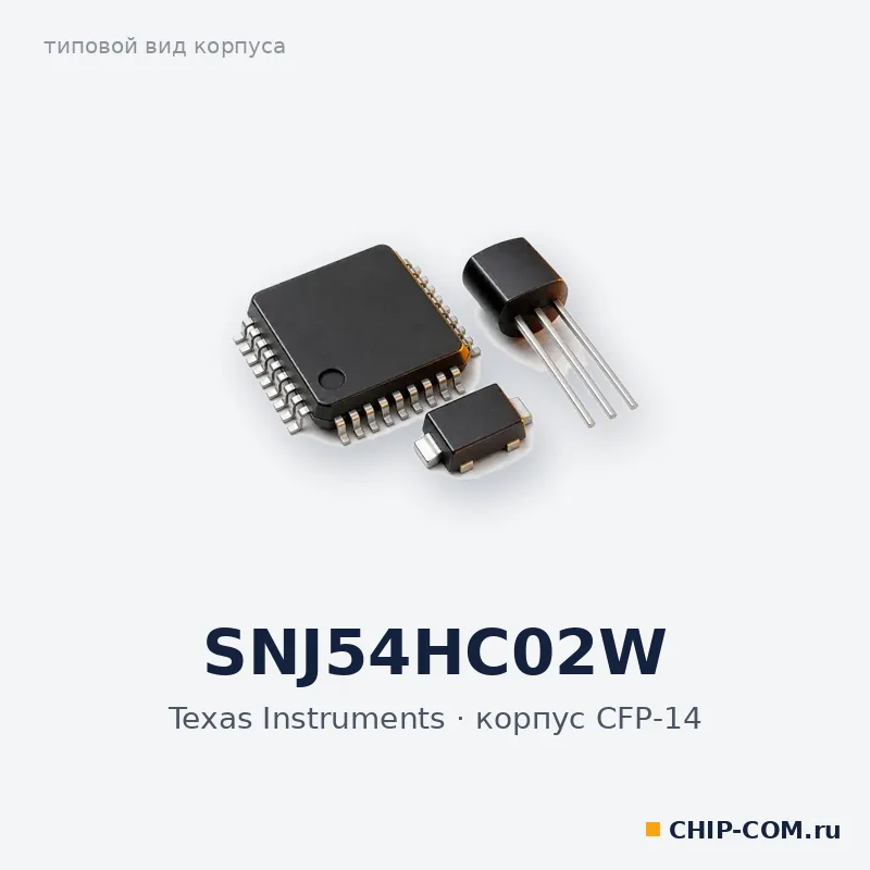 SNJ54HC02W, корпус CFP-14 (типовой вид)
