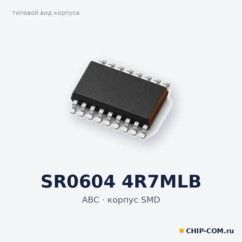 SR0604 4R7MLB, корпус SMD (типовой вид)