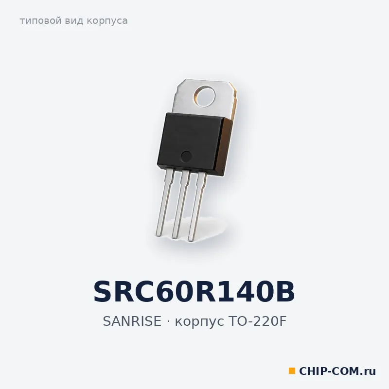 SRC60R140B, корпус TO-220F (типовой вид)