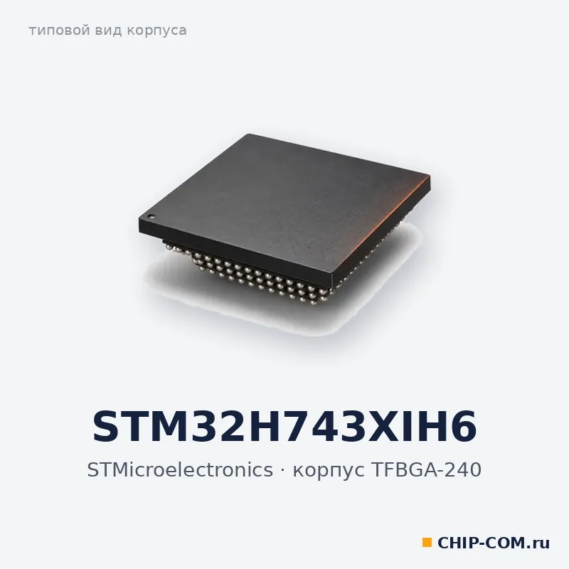 STM32H743XIH6, корпус TFBGA-240 (типовой вид)