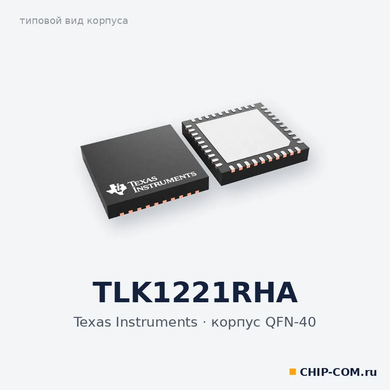 TLK1221RHA, корпус QFN-40 (типовой вид)