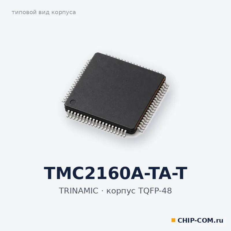 TMC2160A-TA-T, корпус TQFP-48 (типовой вид)