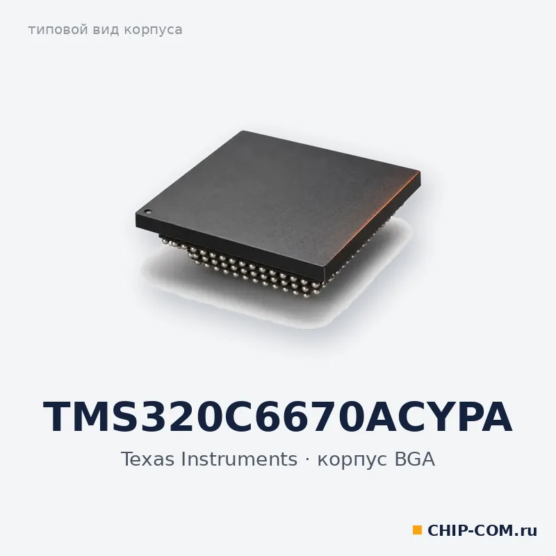 TMS320C6670ACYPA, корпус BGA (типовой вид)