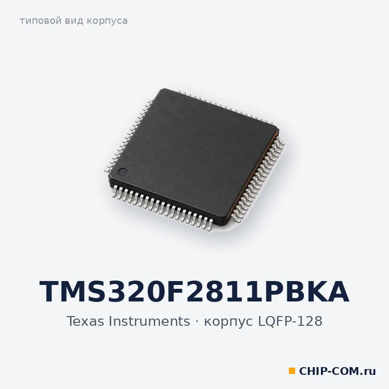 TMS320F2811PBKA, корпус LQFP-128 (типовой вид)